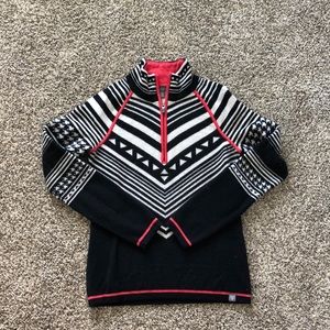 Merino wool zip sweater